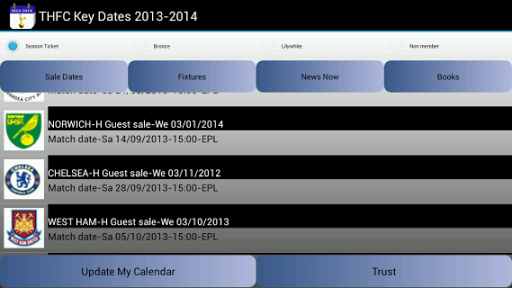 【免費運動App】THFC Key Dates 2013/14-APP點子