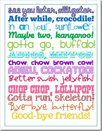 See You Later Alligator Printable Question Share Remember Celebrating Child Home