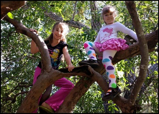 02 - Emily and Samantha in tree