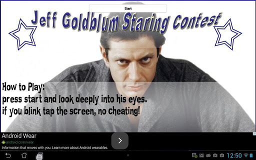 Jeff Goldblum Staring Contest