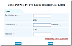 IBPS PO CWE VI Call Letter Download for Training 