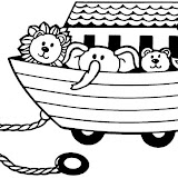 NOAH'S ARK COLORING PAGES