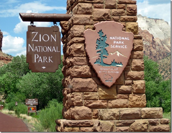 Zion National Park enterance.