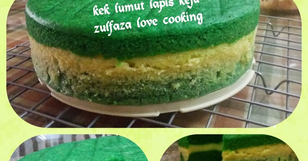 ZULFAZA LOVES COOKING: Kek lumut lapis cheese