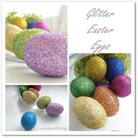 glitter easte eggs