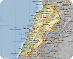 libano map