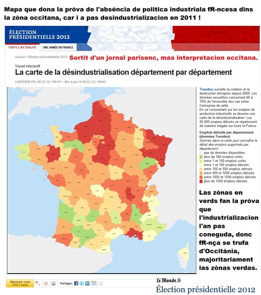 zònas de la desindustrializacion francesa Occitània