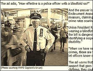 How effective is a police officer with a blindfold