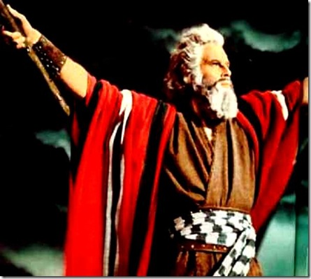 Charleton Heston as Moses