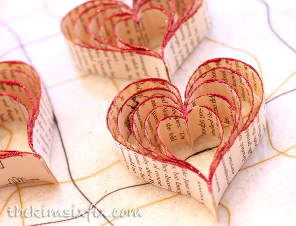 Book page hearts