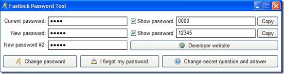 Fastlock settare password