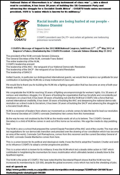 NUM NATIONAL UNION OF MINEWORKERS FIGHTING ORGANISATION SHARP INSTRUMENT OF CLASS WAR
