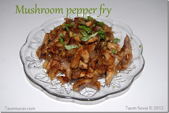 Mushroom pepper fry