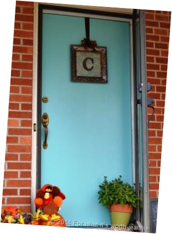 DIY Paint an aqua front door