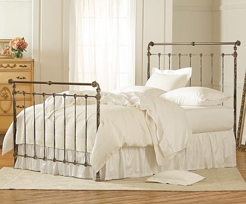 iron and brass bed