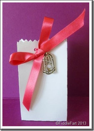 wedding Favour Box with bird cage embellishment
