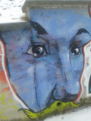 Blue Man Graffiti