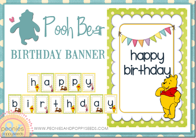 winnie the pooh happy birthday banner copy