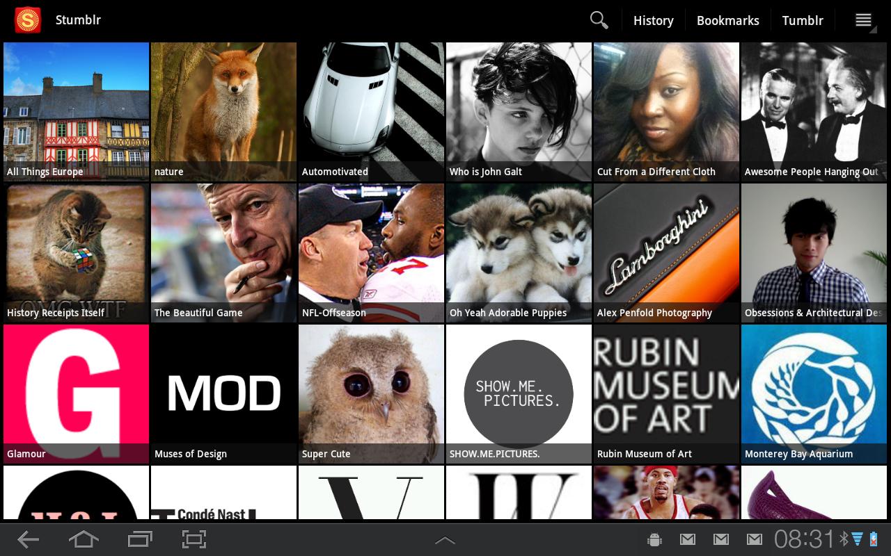 Android application Stumbler Prime Tablet screenshort