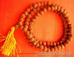 Rudraksha prayer beads