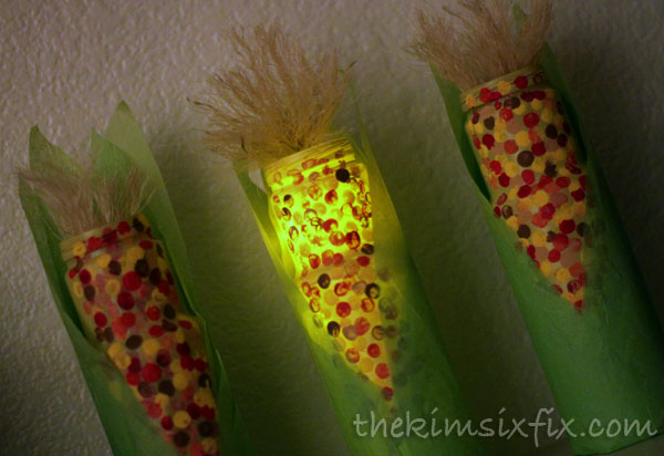 Indian corn candle craft