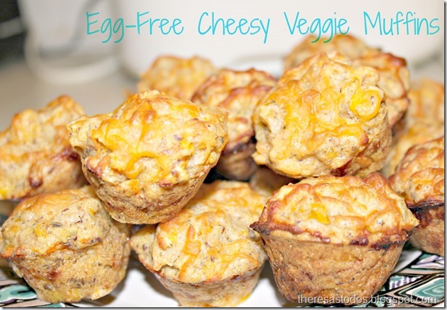 Egg-Free Cheesy Veggie Muffins