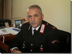 Il comandante della Stazione dei Carabinieri di Valguarnera, Lomoro Nicola