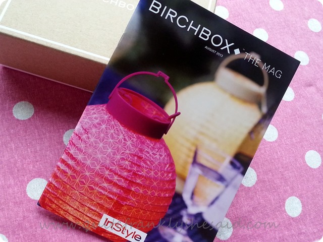 Birchbox August beauty box instyle  7 magazine