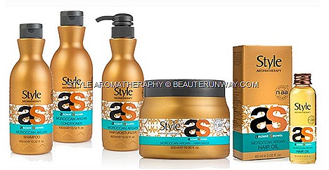Style Aromatherapy Ancient Secrets Moroccan Argan Oil Shampoo Conditioner leave-in moisturiser cream mask hair oil range omega6