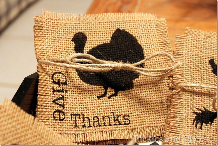 Burlap Coasters for Thanksgiving