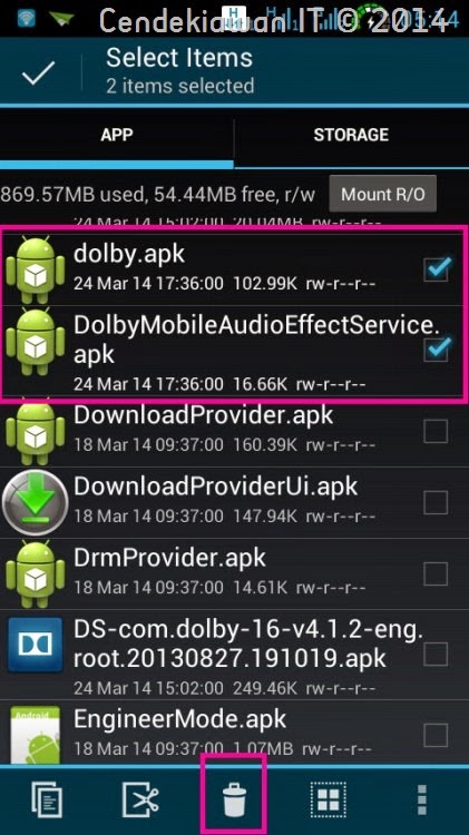 Delete Dolby Effect Android