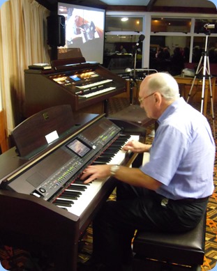 Alan Dadson giving a mini concert on the Clavinova CVP-50