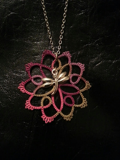 Shuttle and Thread: Experiments with Thread and a Lovely Pendant