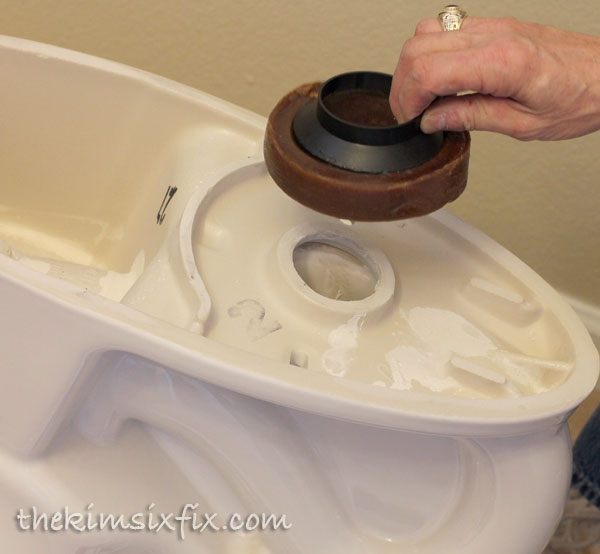 Replacing wax ring on toilet