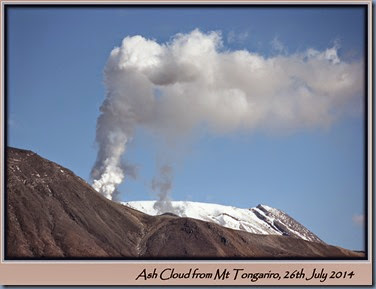 Ash  Plume from Mt Tongariro
