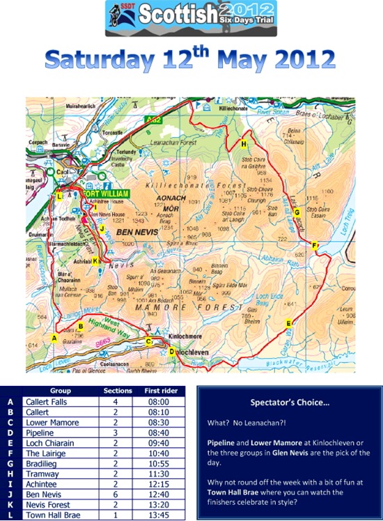 SSDT 2012 Saturday's Route