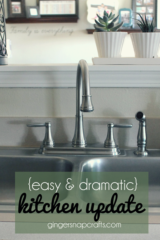 easy & dramatic kitchen update at GingerSnapCrafts.com