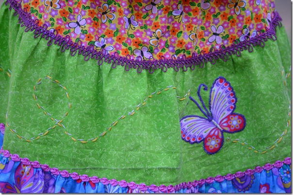 skirt detail, doll bed, front flowers 012