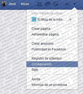 Seguir perfiles de Facebook - configuración cuenta fb