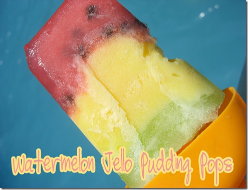 watermelon jello pudding pops