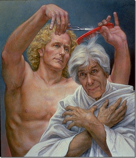 Paul Cadmus, The Haircut, 1986