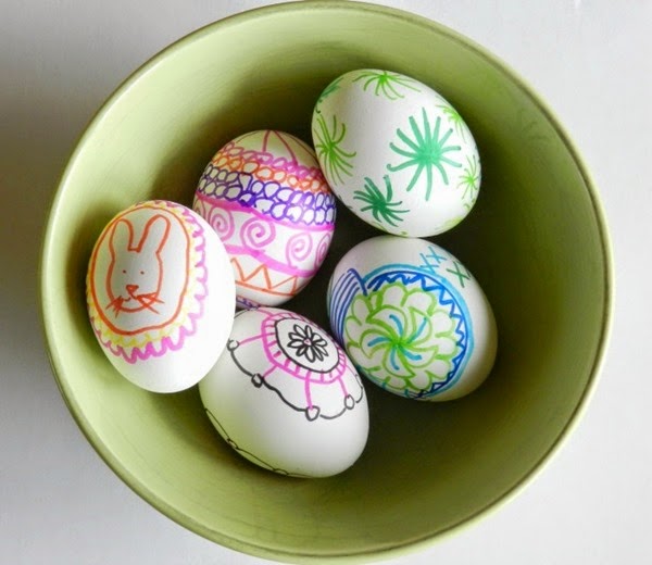 Marker Decorated Easter Eggs from Grow Creative