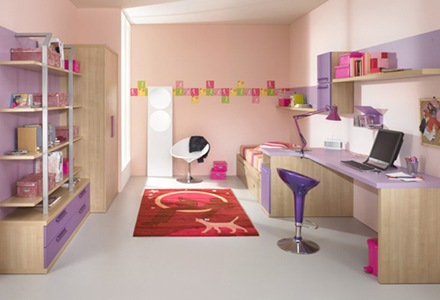 Habitación de jovenes color vileta decoracion-habitaciones-de-jovenes