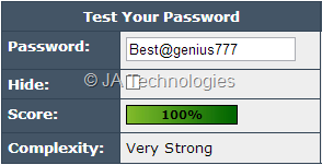 Password Test - Generate Strong Password