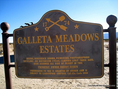 Galleta Meadows sign