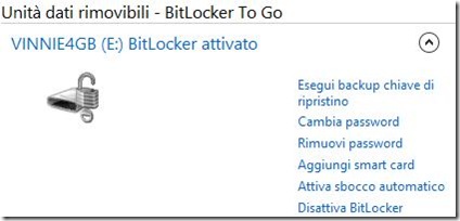 Gestione BitLocker Windows
