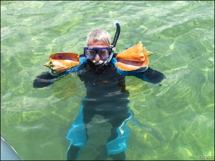 Al with two Conch shells