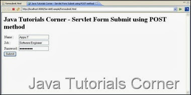 servlet submit from