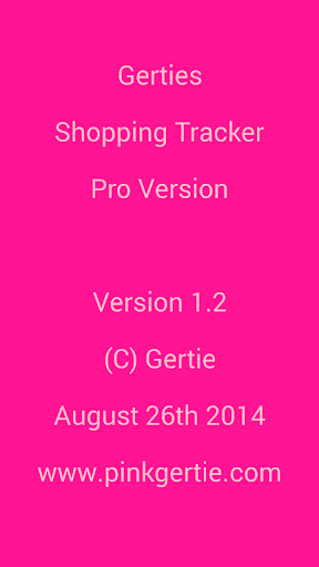 Gertie's Shopping Tracker