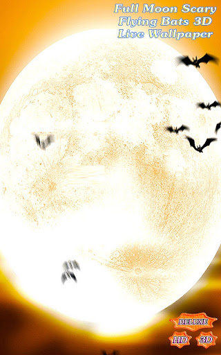 Full Moon Scary Flying Bats 3D
